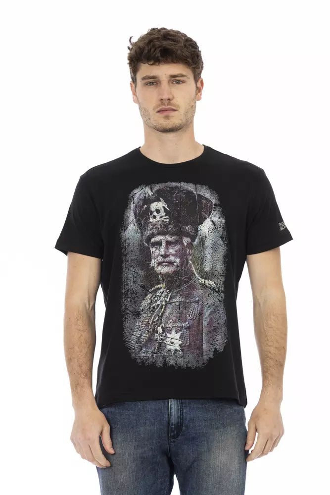  - Black Cotton Men T-Shirt