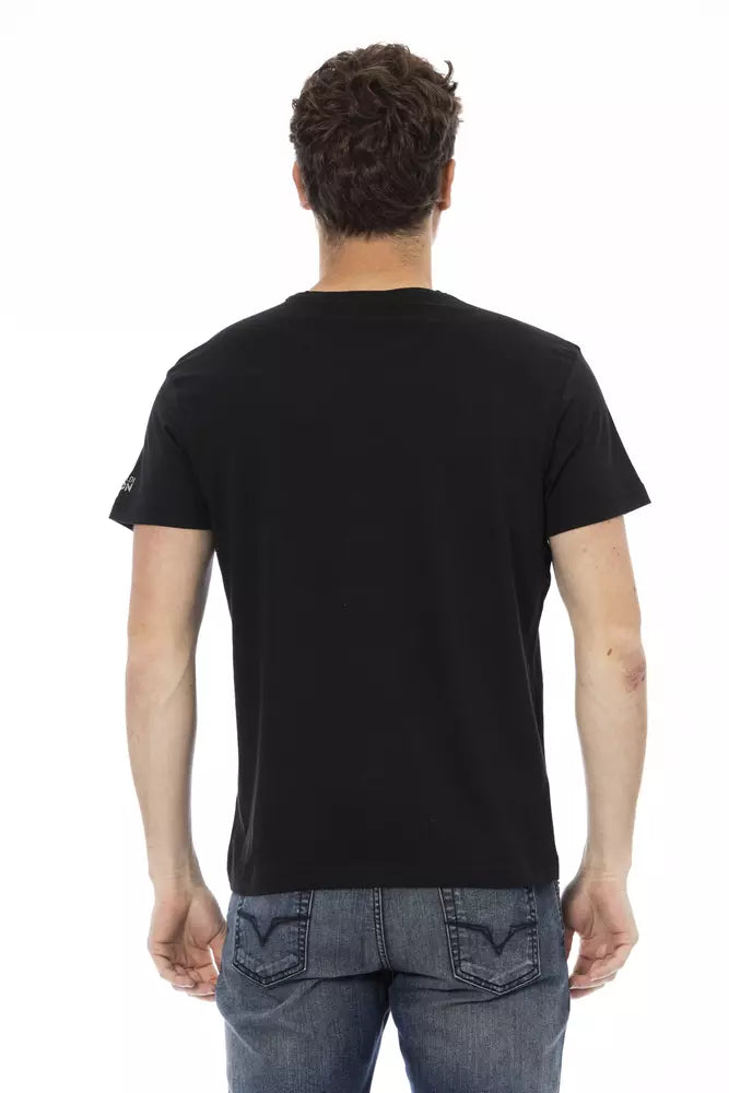  - Black Cotton Men T-Shirt