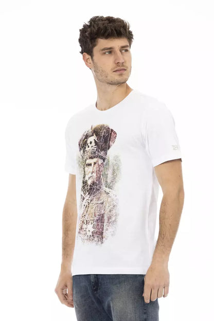  - White Cotton Men T-Shirt