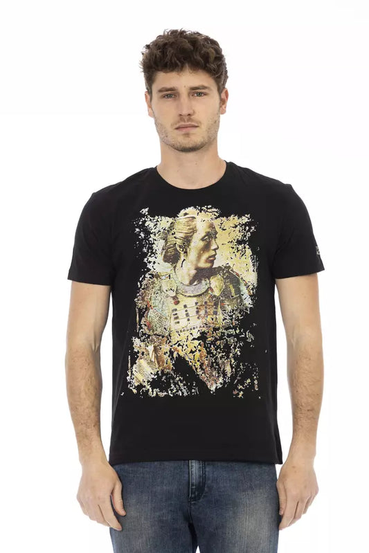  - Black Cotton Men T-Shirt