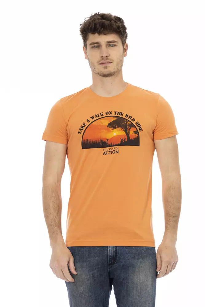  - Orange Cotton Men TShirt