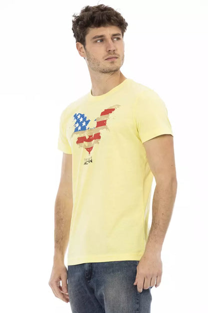  - Yellow Cotton Men T-Shirt