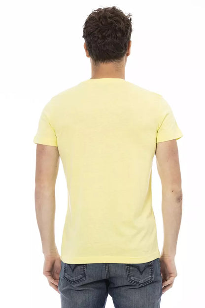  - Yellow Cotton Men T-Shirt