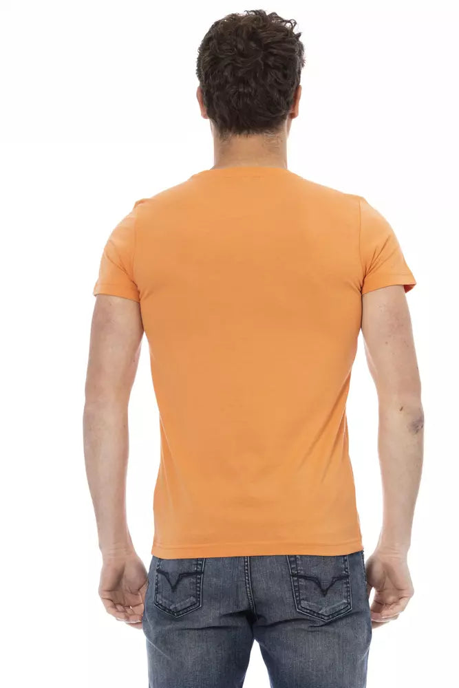  - Orange Cotton Men T-Shirt