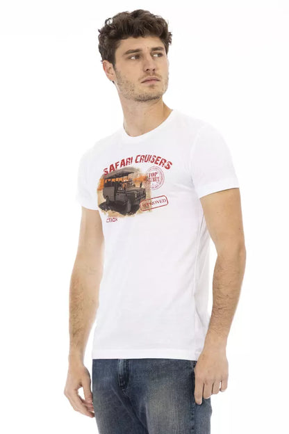  - White Cotton Men T-Shirt