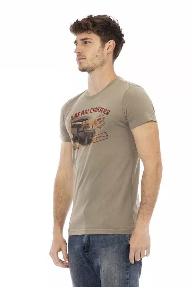  - Green Cotton Men T-Shirt