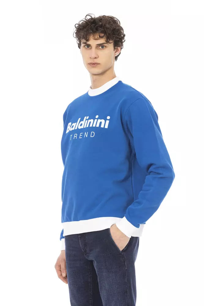  - Blue Cotton Men Sweater