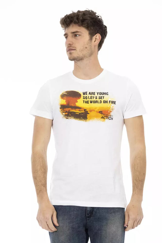 - White Cotton Men TShirt