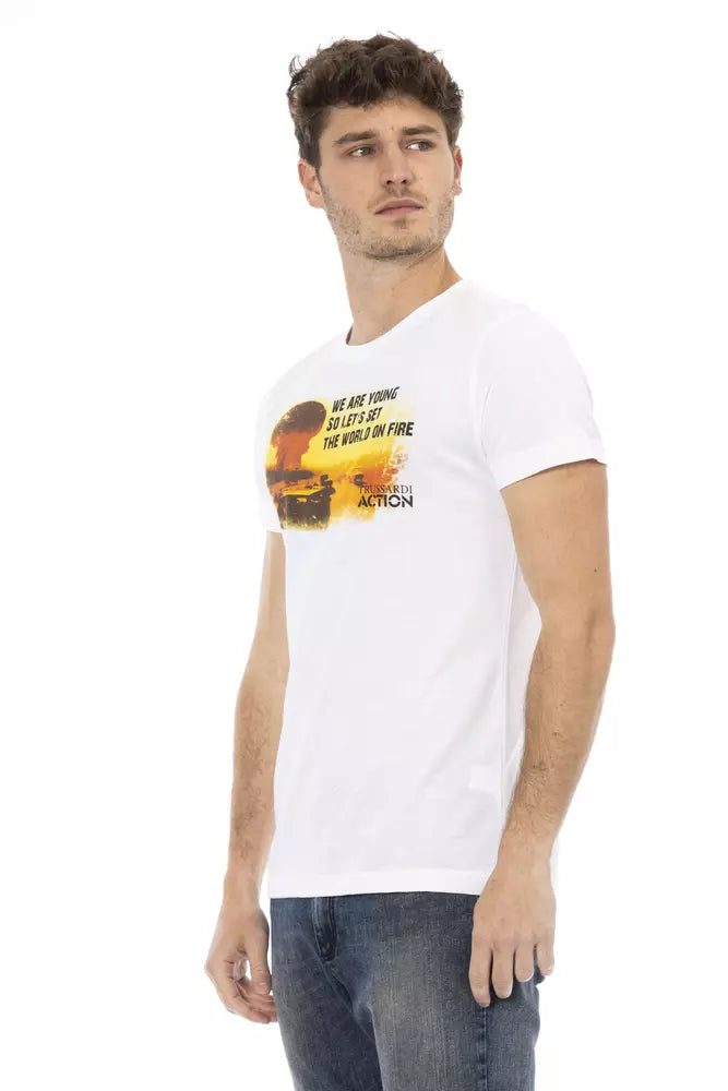  - White Cotton Men TShirt