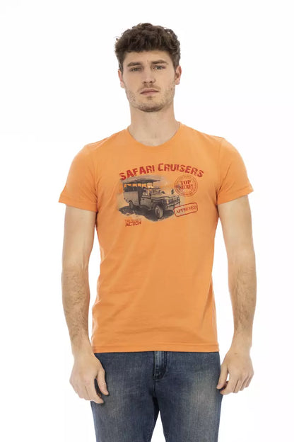  - Orange Cotton Men T-Shirt