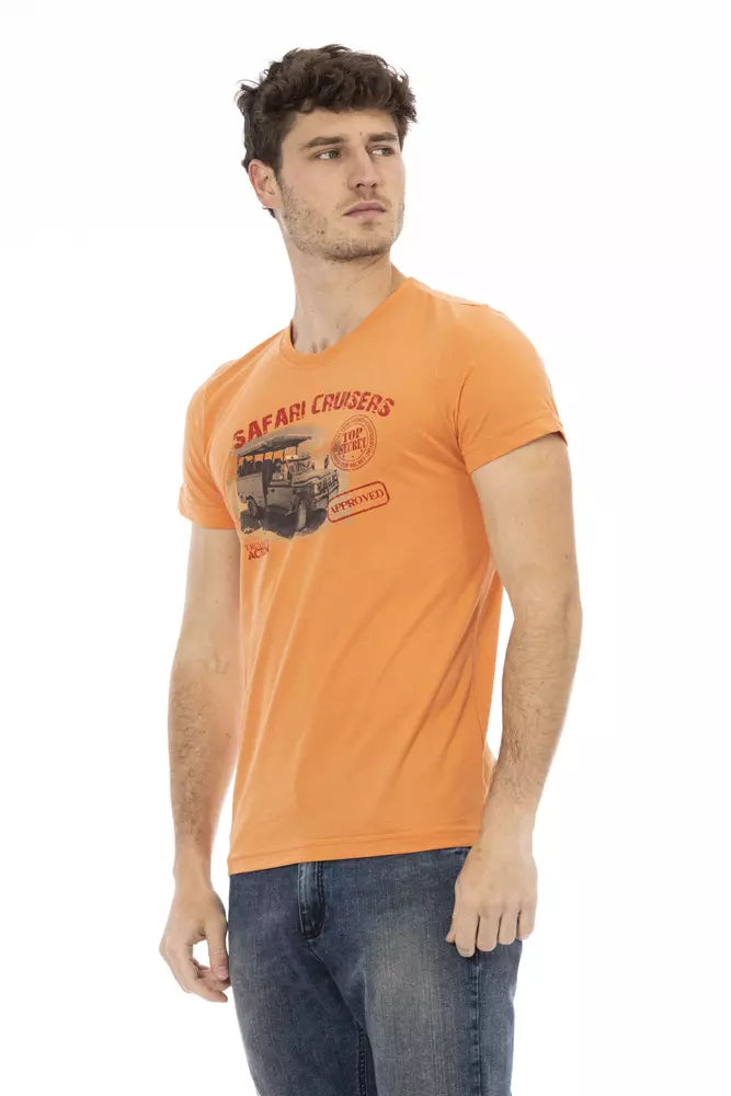  - Orange Cotton Men T-Shirt