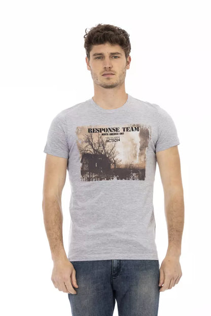  - Gray Cotton Mens TShirt