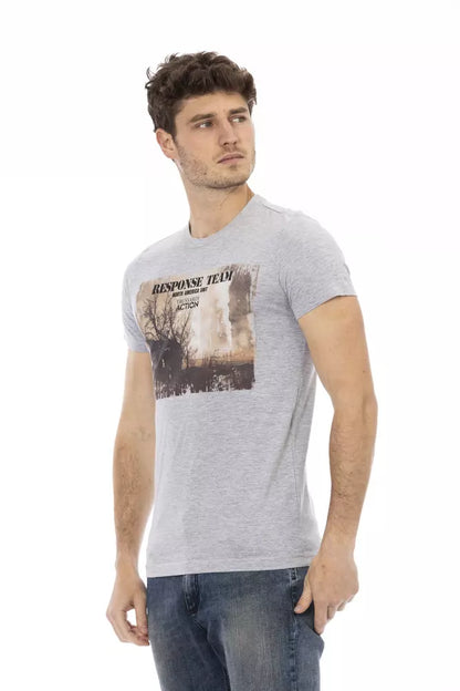  - Gray Cotton Mens TShirt