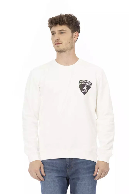 - White Cotton Men Sweater