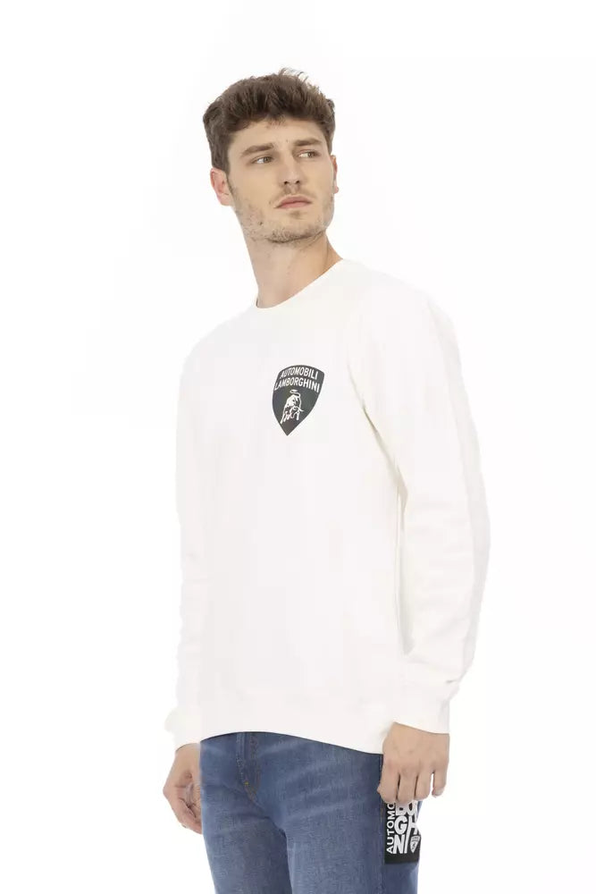  - White Cotton Men Sweater