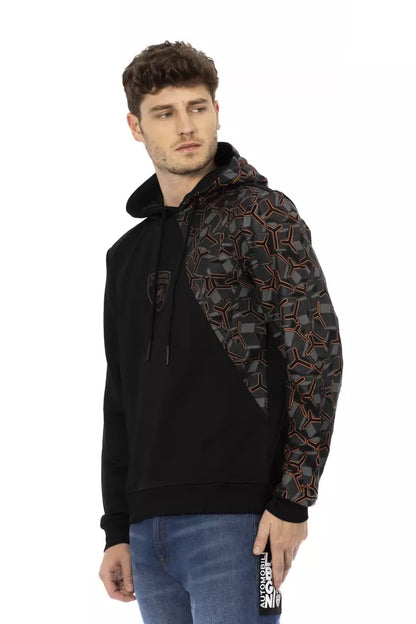  - Black Cotton Men's Hoodie