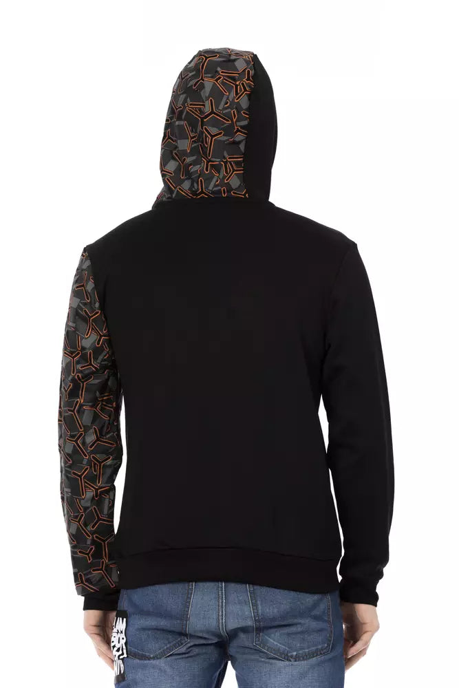  - Black Cotton Men's Hoodie