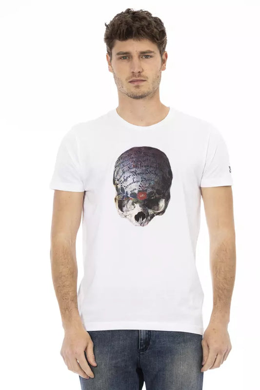 - White Cotton Men T-Shirt