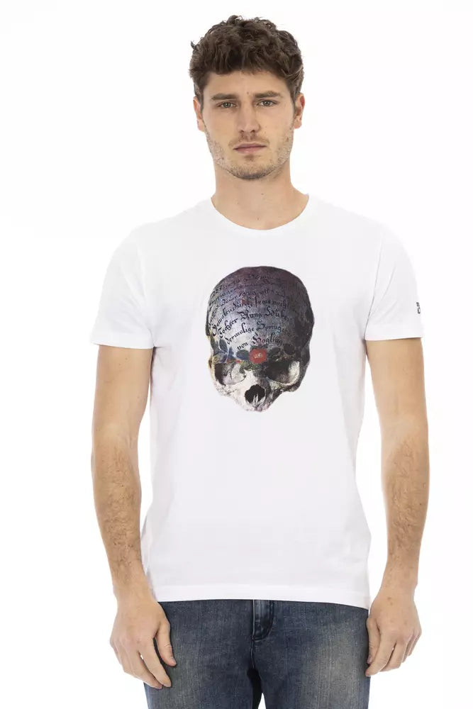  - White Cotton Men T-Shirt