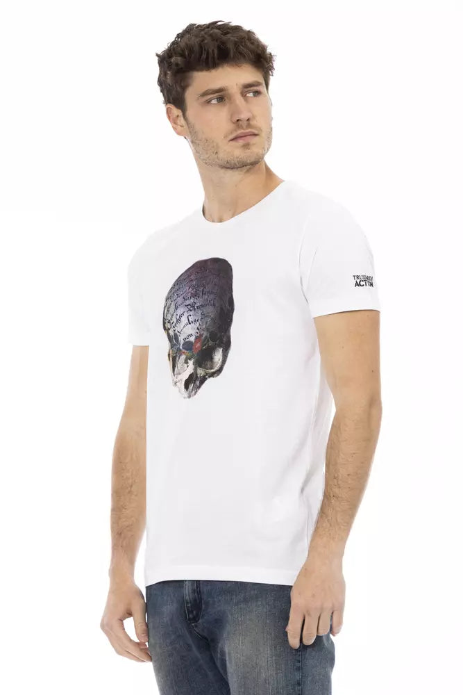  - White Cotton Men T-Shirt