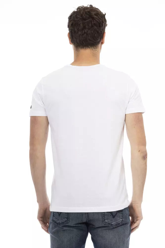  - White Cotton Men T-Shirt