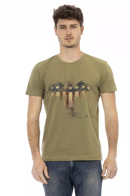  - Green Cotton Men T-Shirt