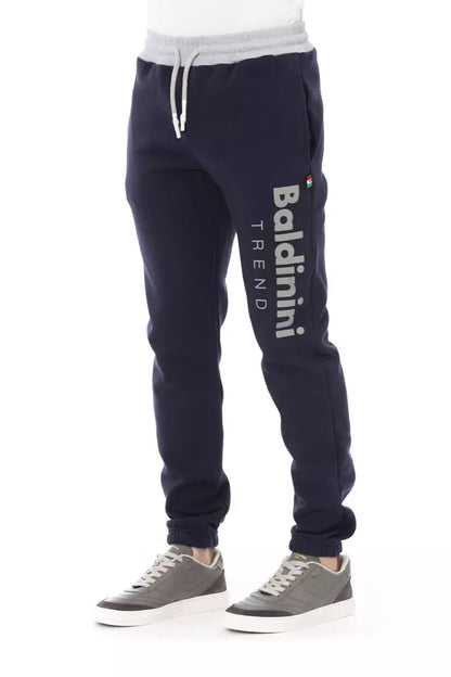  - Blue Cotton Men Sport Pant