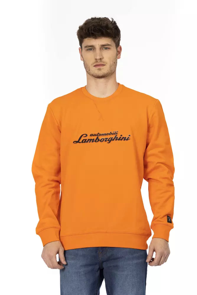  - Orange Cotton Men Sweater