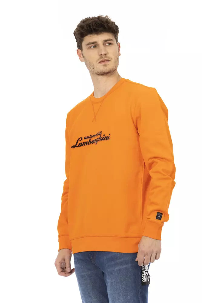  - Orange Cotton Men Sweater