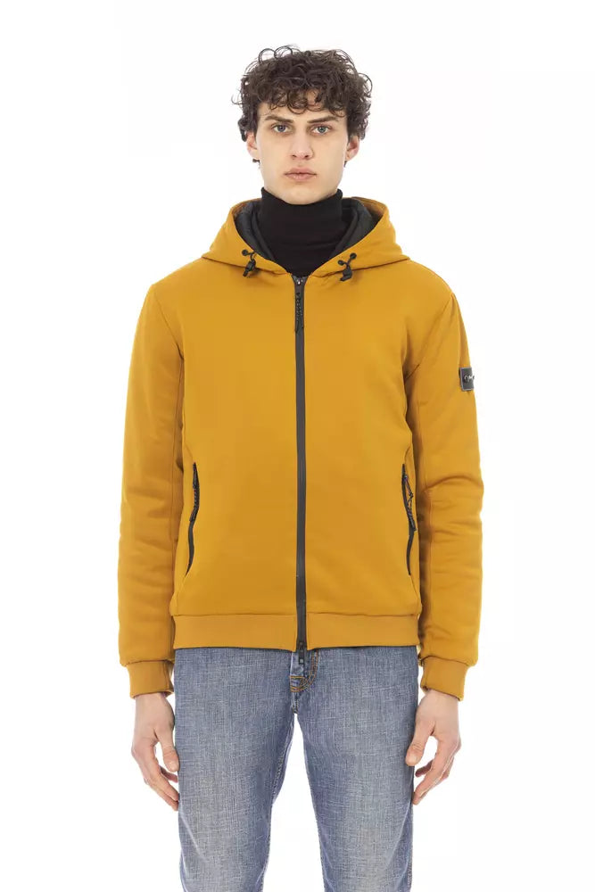  - Yellow Polyester Men Jacket