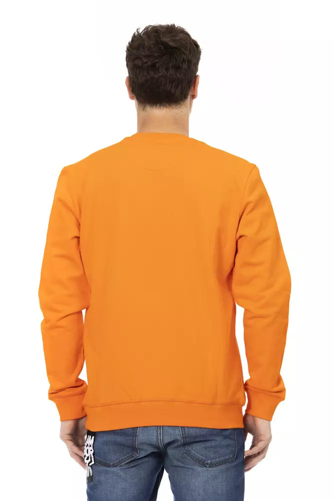  - Orange Cotton Men Sweater