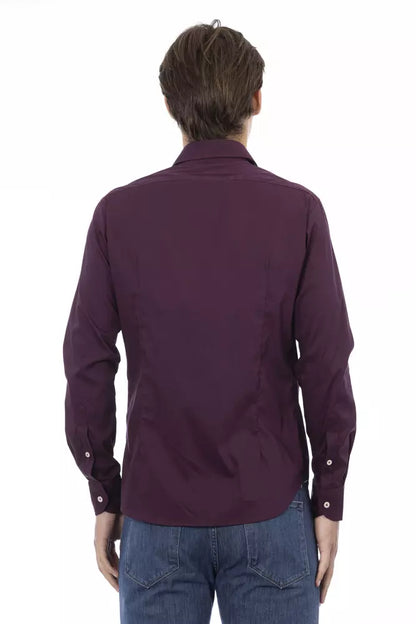  - Bordeaux Cotton Men Shirt