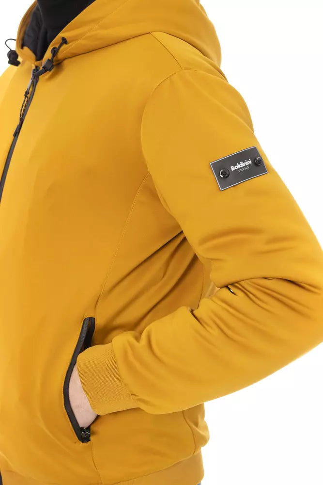  - Yellow Polyester Men Jacket