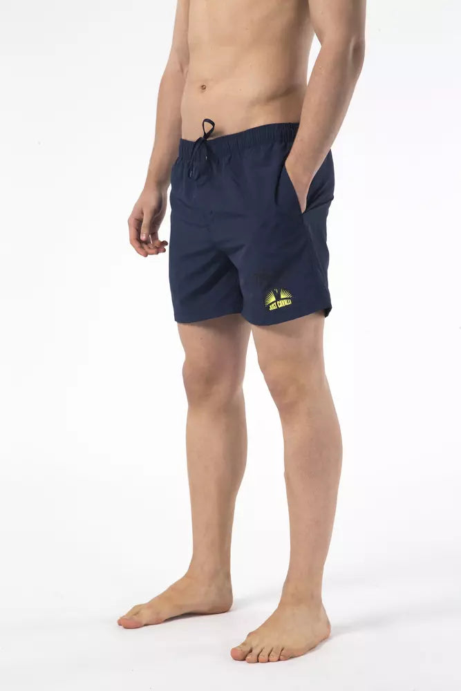  - Blue Nylon Men Swim Short