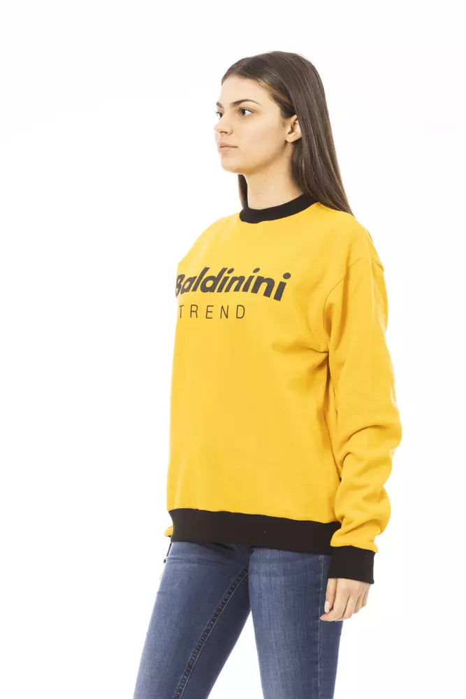  - Yellow Cotton Women Sweater