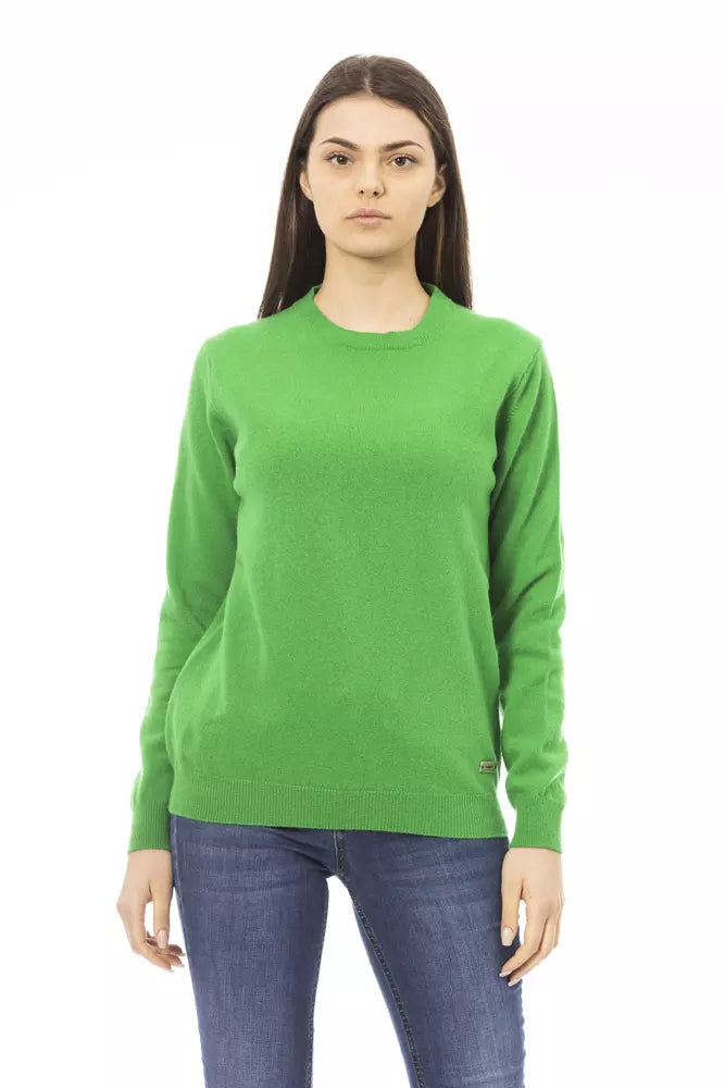  - Green Wool Women Sweater