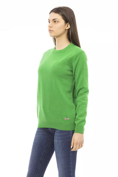  - Green Wool Women Sweater