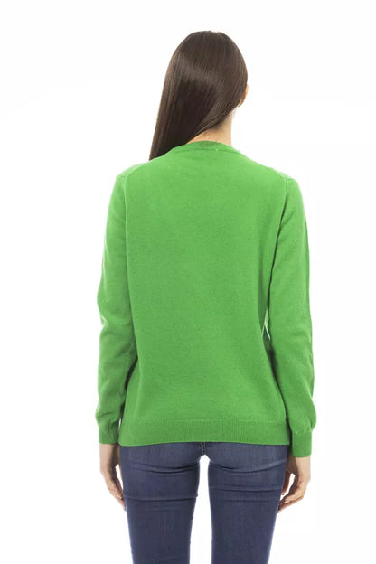  - Green Wool Women Sweater