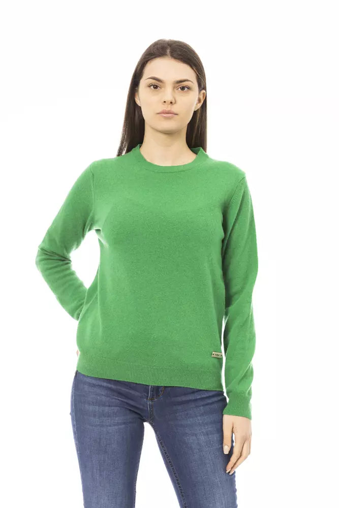  - Green Wool Women Sweater