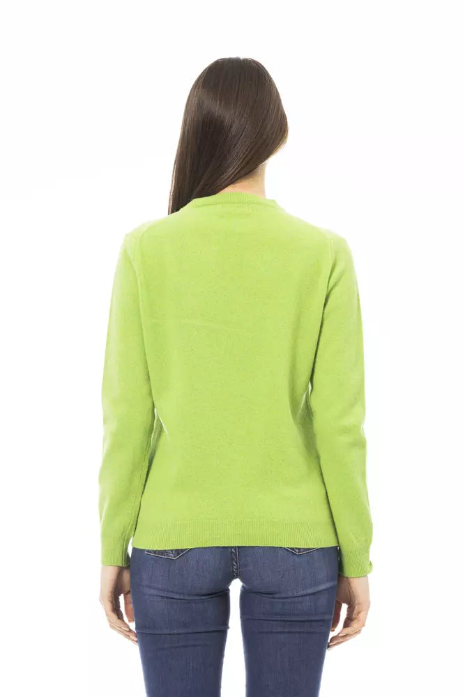  - Green Wool Women Sweater