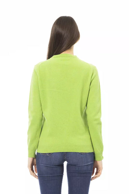  - Green Wool Women Sweater