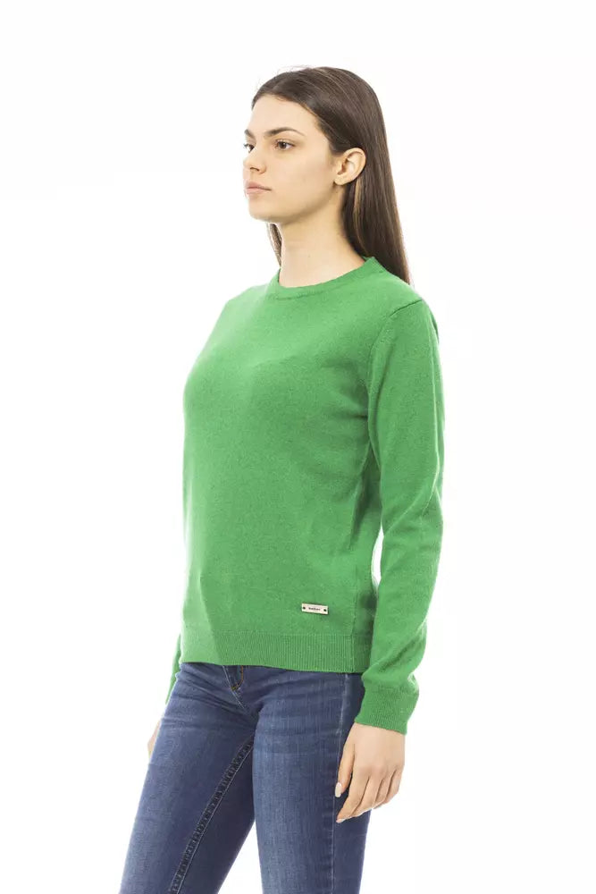  - Green Wool Women Sweater