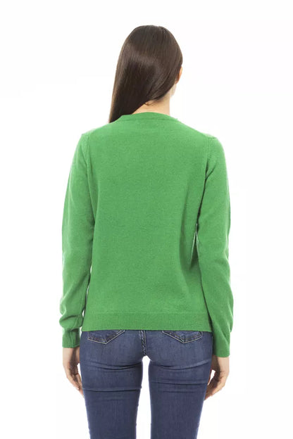  - Green Wool Women Sweater