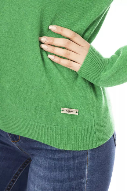  - Green Wool Women Sweater