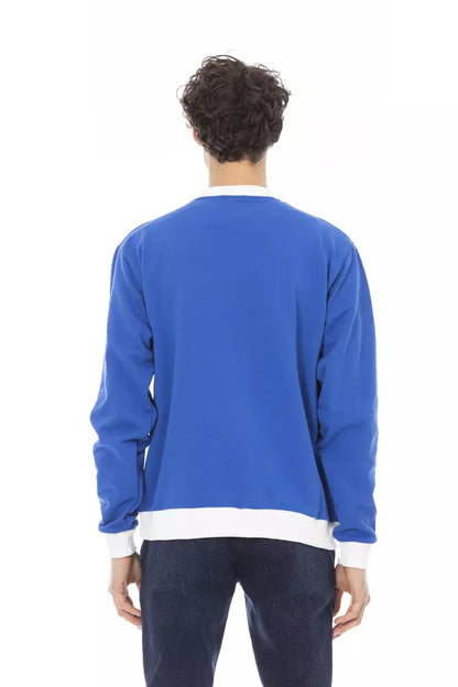  - Blue Cotton Men Sweater