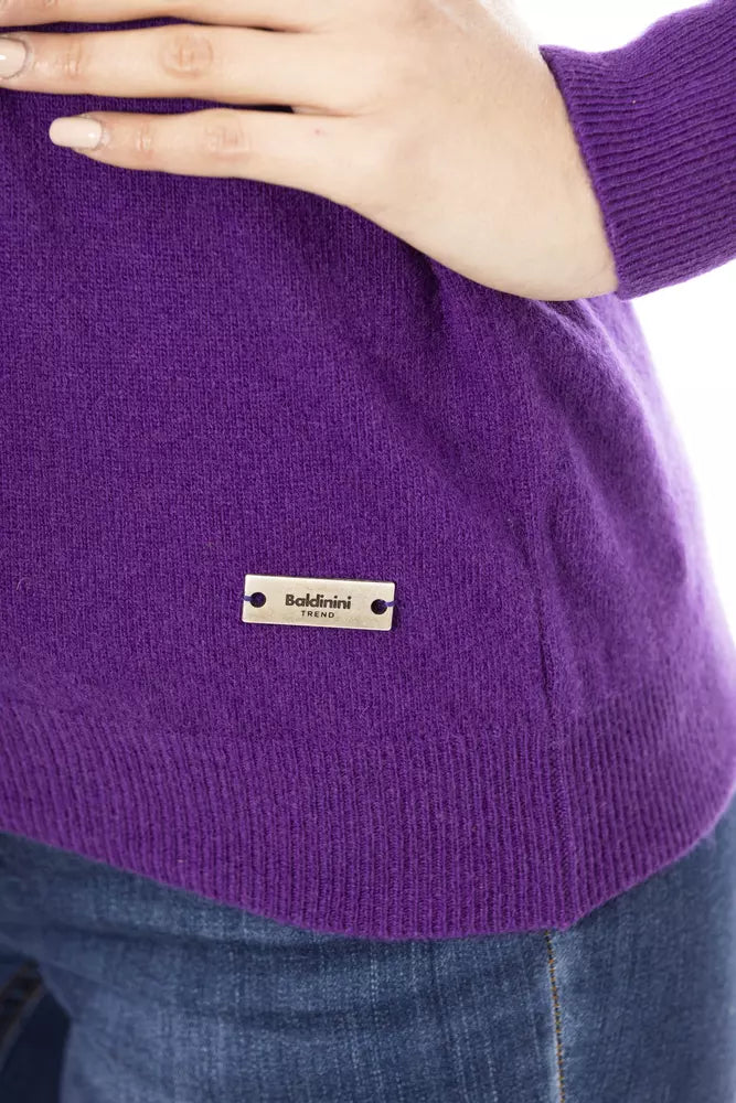  - Purple Wool Women Sweater