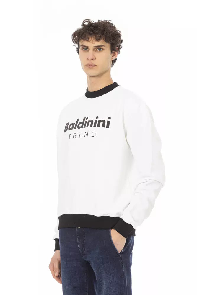  - White Cotton Men Sweater