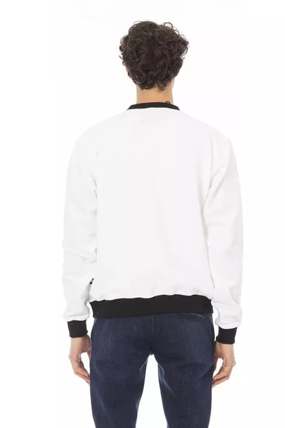  - White Cotton Men Sweater