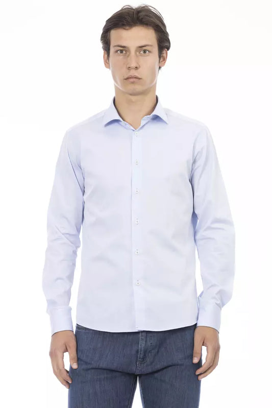  - Light Blue Cotton Men Shirt