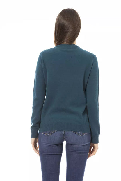  - Green Wool Women Sweater